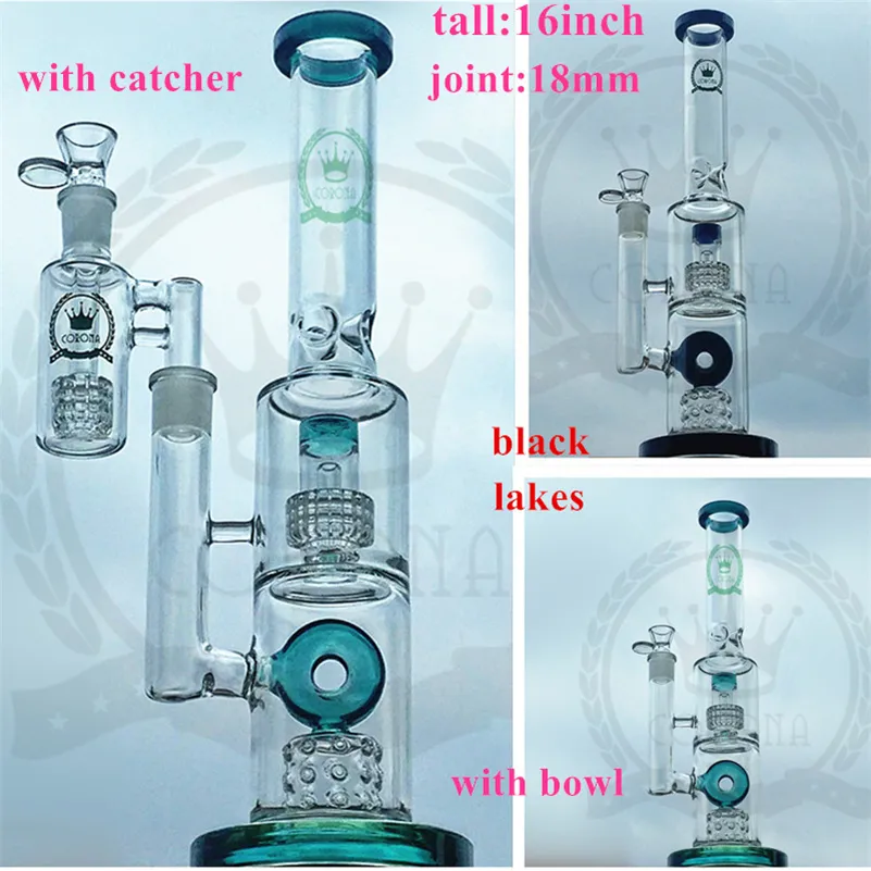 Tall Bongs Heady Hookah Glass Dab Rigs Bongs With 18mm Diffused Downstem Water Pipe Bowl