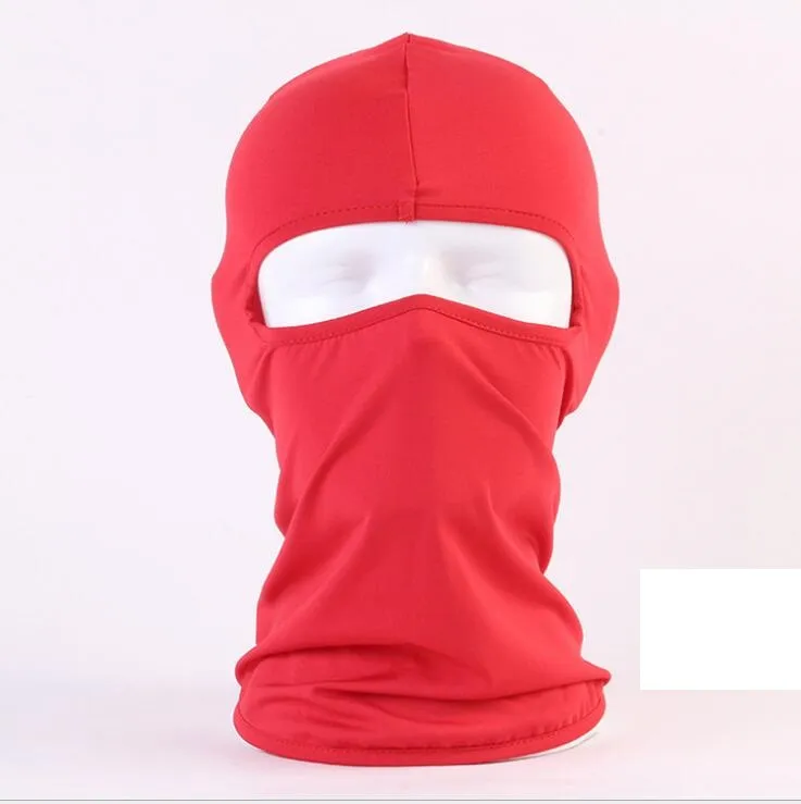 Partihandel Utomhusskydd Fullt ansikte Spandex Balaclava Headwear Skor Neck Cykling Masker Motorcykel Bike Face Mask Tactical Hood