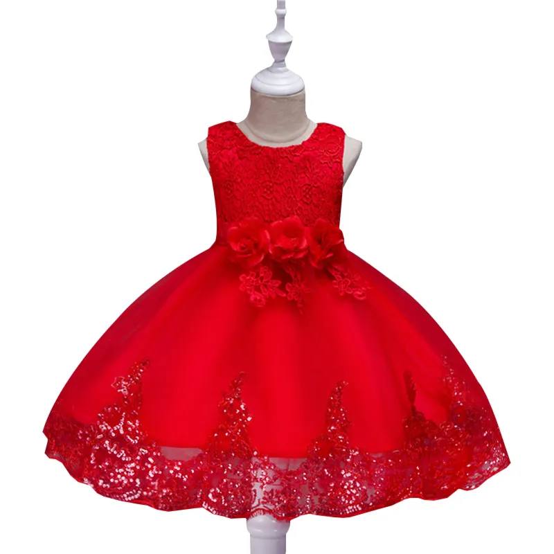 Çocuklar için Yaz Elbise Çiçek Kız Elbise Parti Düğün Elbise Elegent Prenses Vestidos