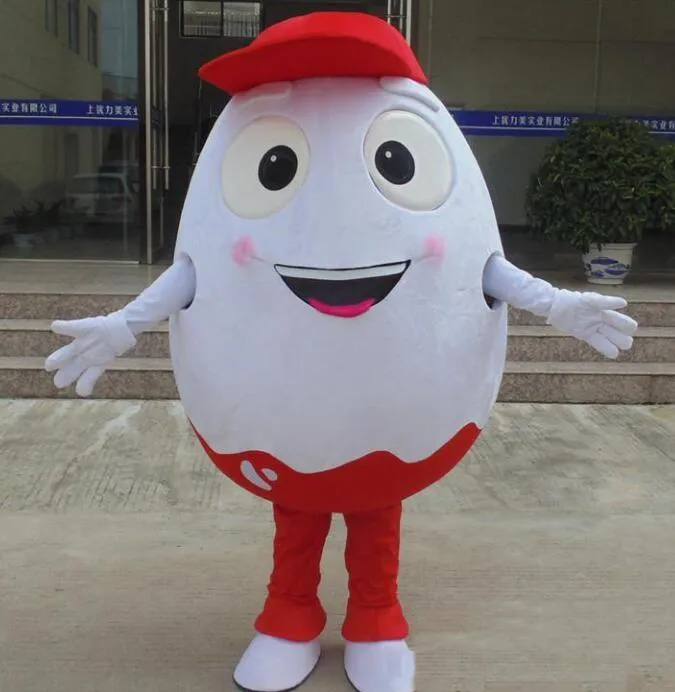 2018 Hoge Kwaliteit Hot Gratis Verzending Volwassen Happy White Egg Mascot Costume Suit voor Pasen te koop