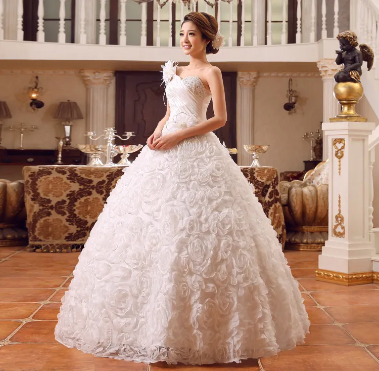 open lace back dress One Shoulder Bridal Dress 7448W – Sparkly Gowns