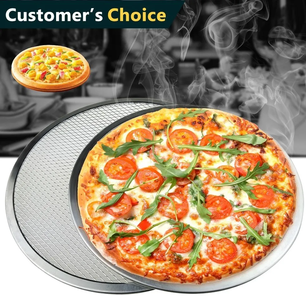 Teglia Pizza In Alluminio Con Schermo Da 12 Pollici, Piatto Da Forno  Rotondo Chef, Patatine Microonde Commerciali Da 3,05 €