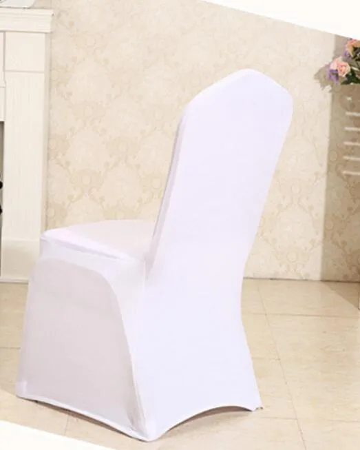 Elastische stoelen Covers Sash White Color Hotel Decor Banket Viering Wed Ceremony Office Decoratie Stretch Banket