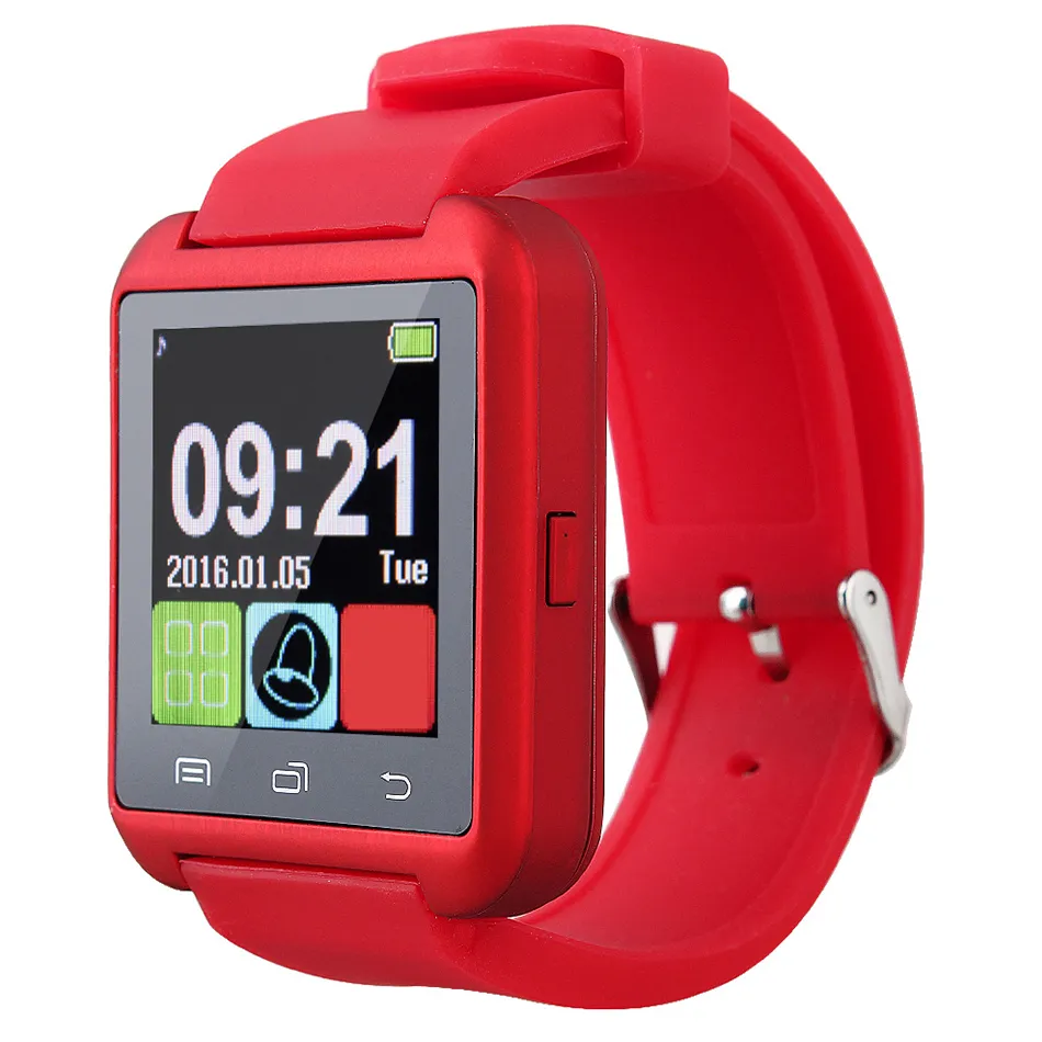 Bluetooth U8 Smartwatch -pols horloges touchscreen voor Samsung S8 Android Telefoon Slaapmonitor Smart Watch met retailpakket