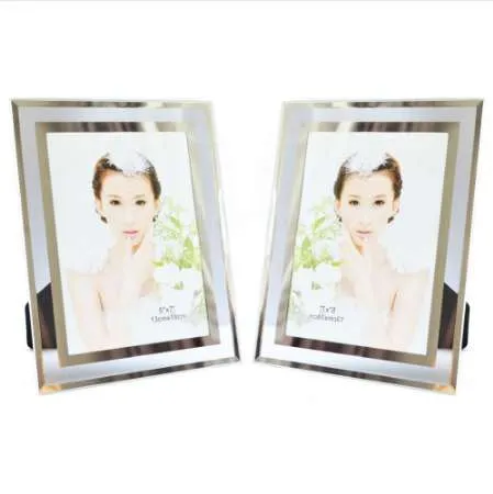 Giftgarden Glas Foto Frame Set 5x7 Bildramar Hem Kontorsbord Smycken, Set 2