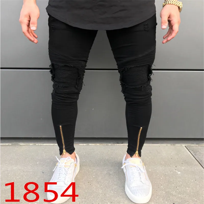 High Quality Designer Black Enzo Biker Jeans For Men With Knee Protection And Skinny Design Perfect For Casual Wear Motorcycle Riding And Side Pants From Blueberry11 26.75 DHgate.Com
