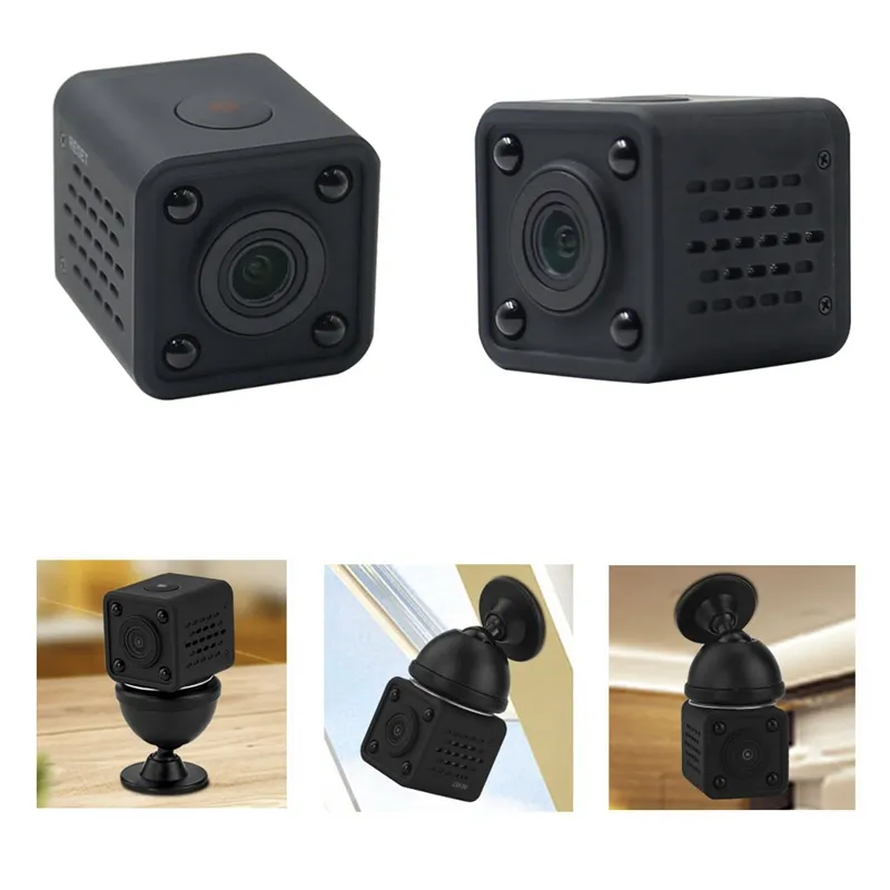 Trådlös WiFi Mini-videokamera Mini Pocket Camera HD 1080p Handhold Digitalkameror Bärbar DV-inspelare 120 graders vinkel Visa kamera HDQ9