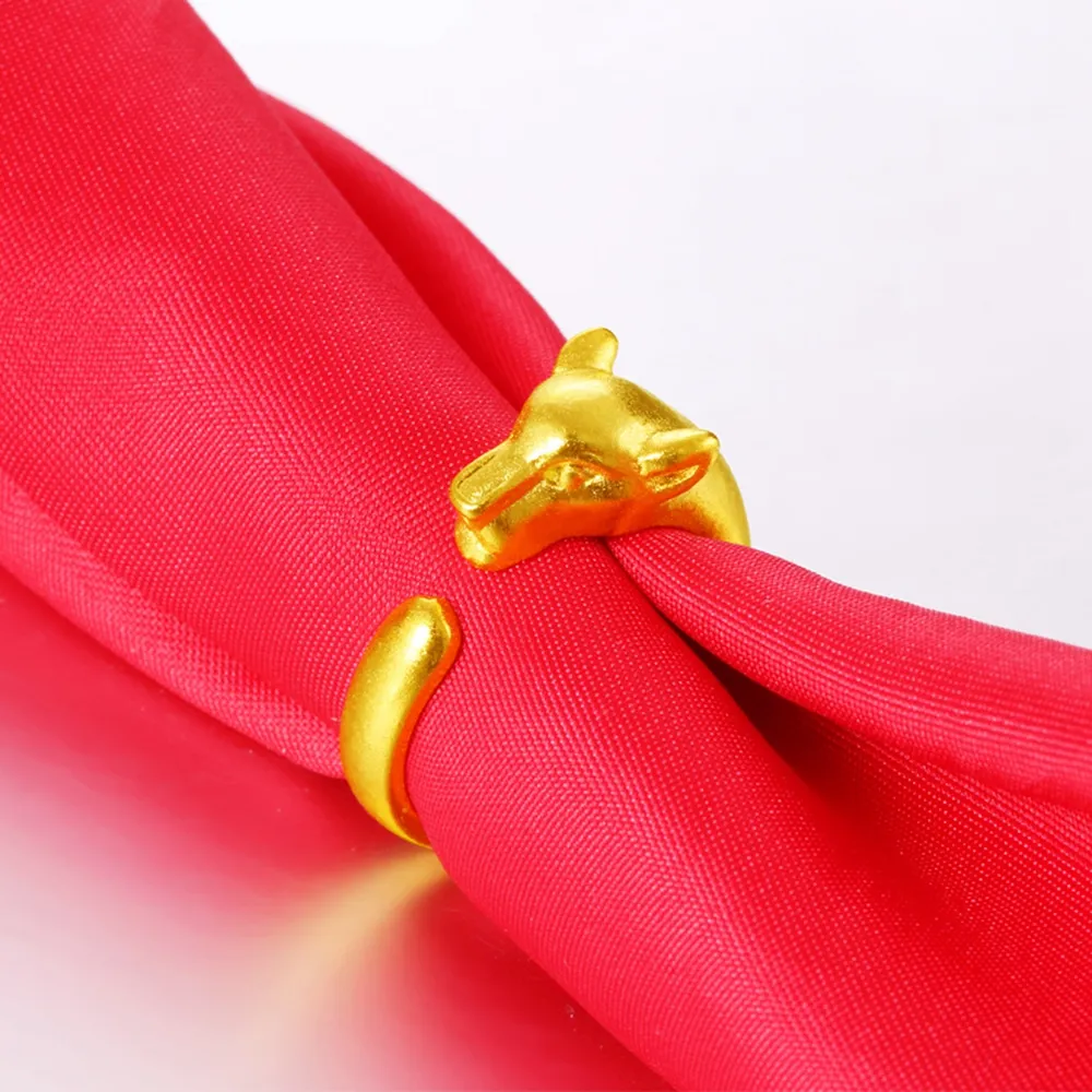 Damen Herren Ring Hip Hop 18k Gelbgold gefüllt solide Leopard geformt Mode Ring Geschenk Größe frei