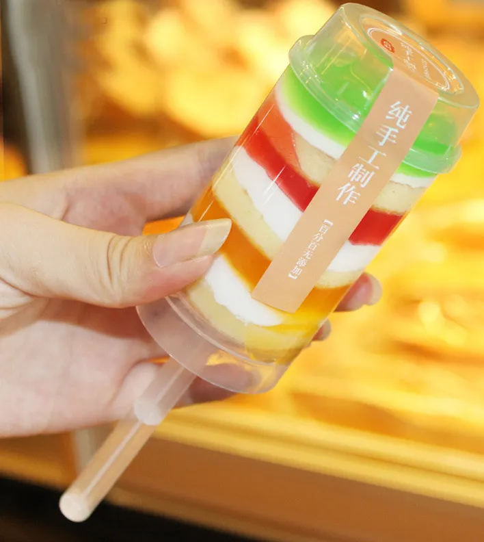 Nyaste tårta Push Pop Containers Baking Addict Careware Clear Push-Up Cake Pop Shooter Push Pops Plastbehållare HH7-1117