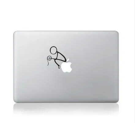 حار بيع مضحك الفينيل صائق ملصقا الجلد المحمول ل macbook air pro الشبكية باد diy شخصية الأسود كارتون parttern شحن مجاني