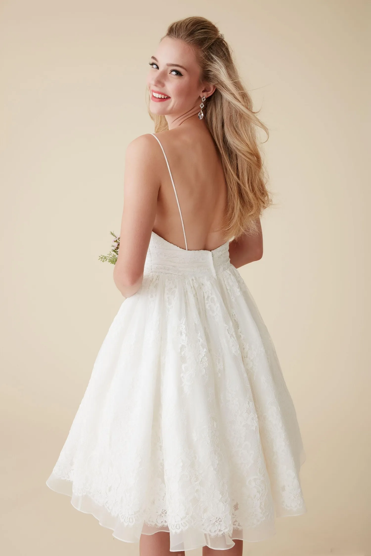 knee length wedding dress