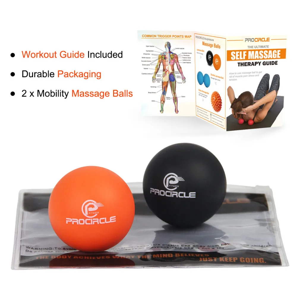2x balle de massage - Boule Lacrosse crossfit fitness rééducation  physiothérapie