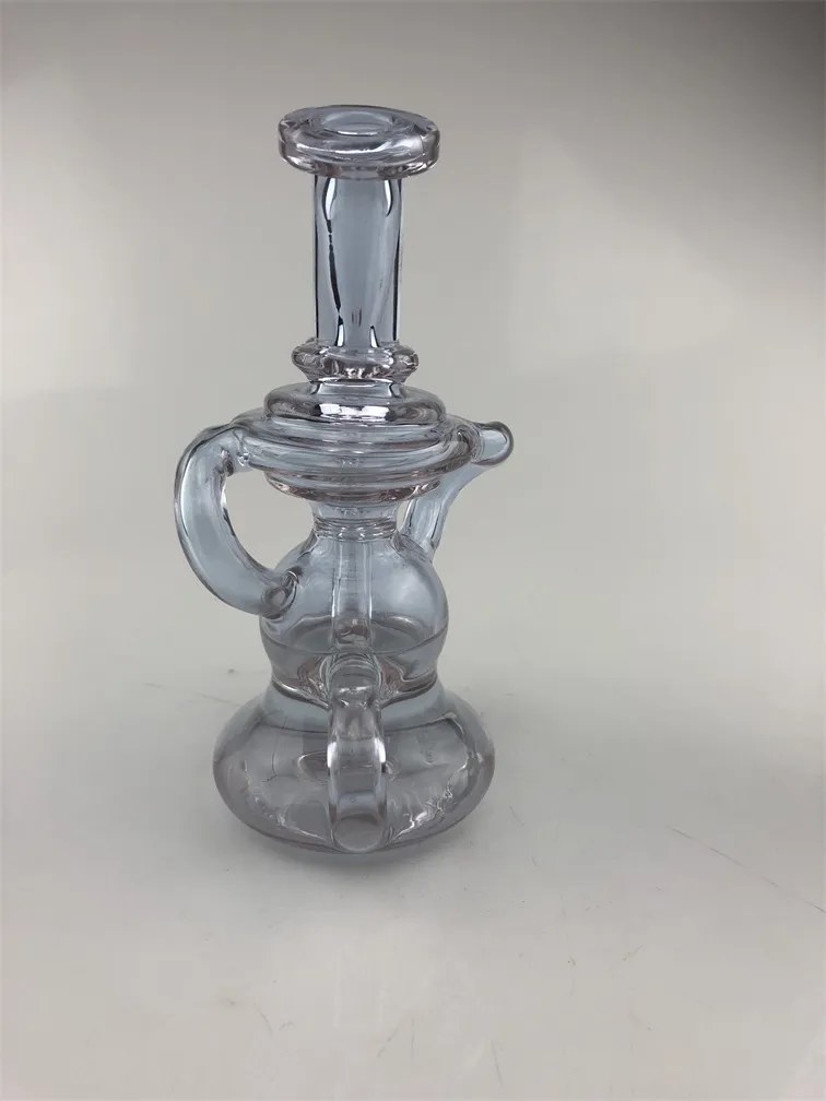 Nieuwe dubbele uptake recycler glazen bong accepteren gepersonaliseerde custom 14mm glazen booreilanden gratis verzending gebrandschilderd glas