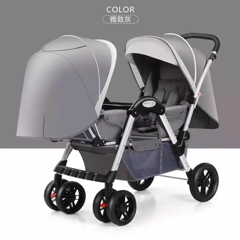 Face to face twin stroller top