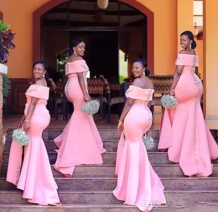 pink maid of honor dresses