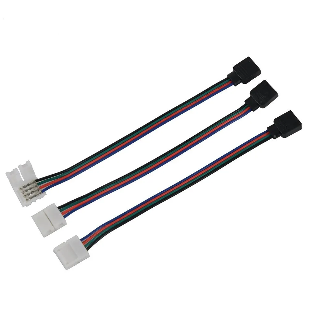 Acheter Mayitr 10 pièces 3528 5050 RGB 4 broches mâle + femelle connecteur  câble cordon pour bandes LED