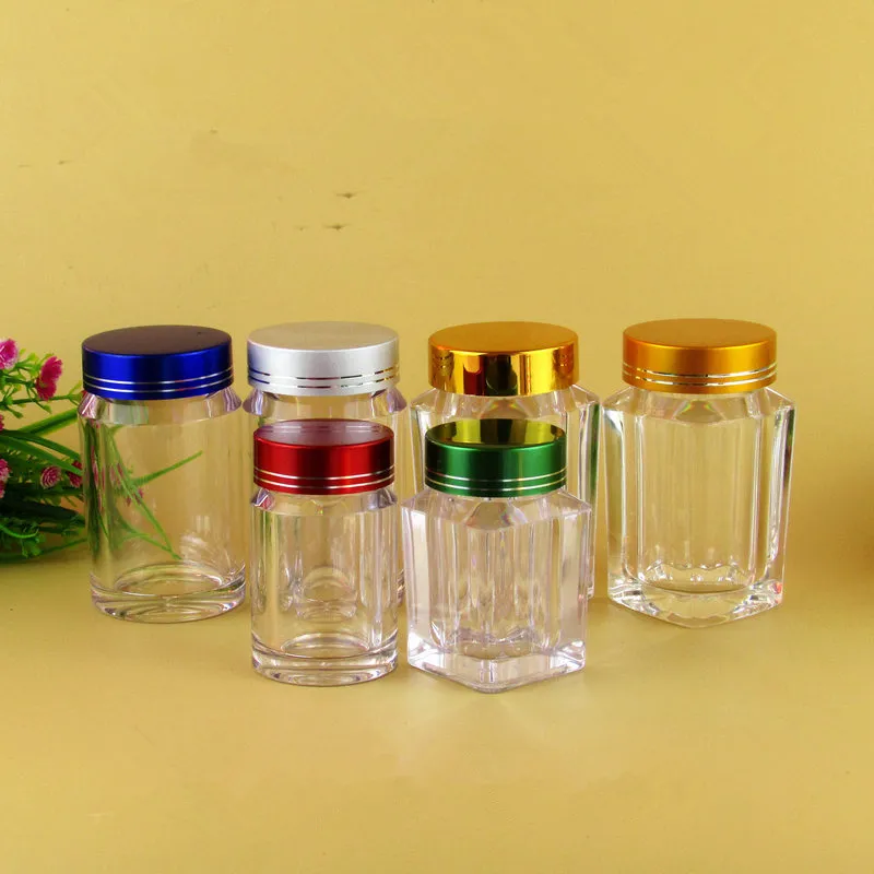 30 ml 60 ml yüksek dereceli şeffaf PS boş ilaç şişesi, sağlık ürünleri şişeleri kapaklı hızlı kargo F1454