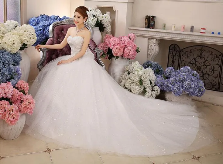 Sexy Zie thoug lange trein bal kwaliteit trouwjurken 2018 plus size bruids vintage jurken vestidos de novia
