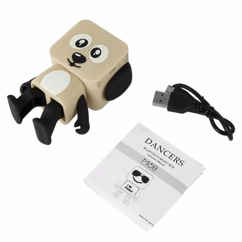 Alto-falante inteligente para cachorro dançante, mini desenho animado, bluetooth, robô de dança, alto-falante adorável para crianças, presente 4928870