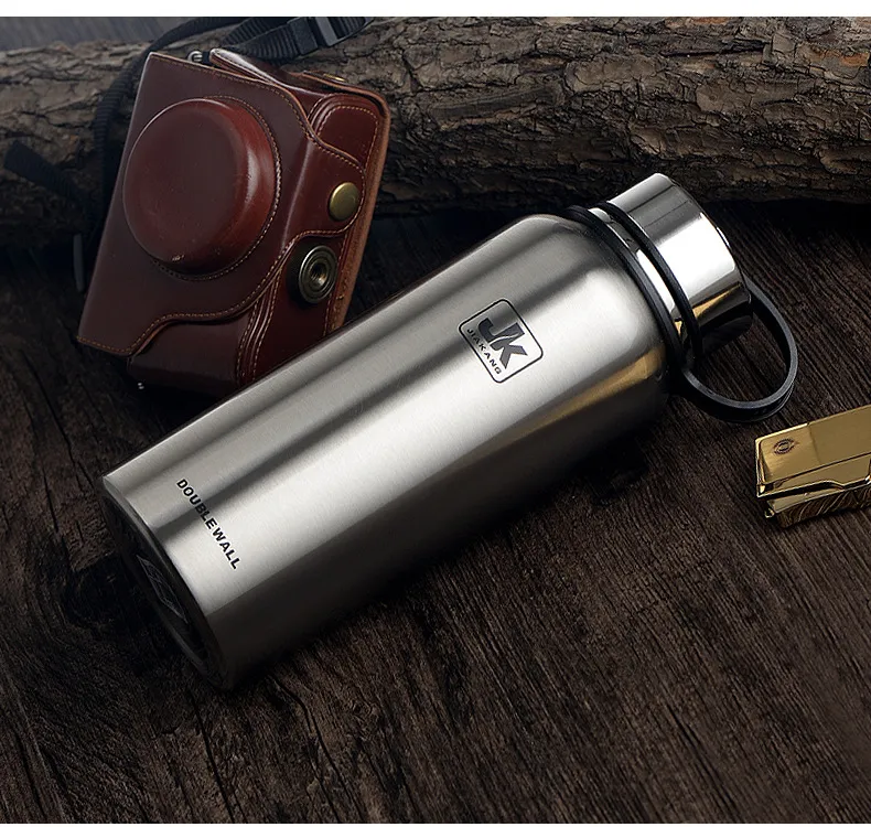 Portable Stainless Steel Water Bottles Double Vacuum Insulated Mug Cup Outdoor Hiking Climbing Kettle Water Bottle 610ml WX9-235