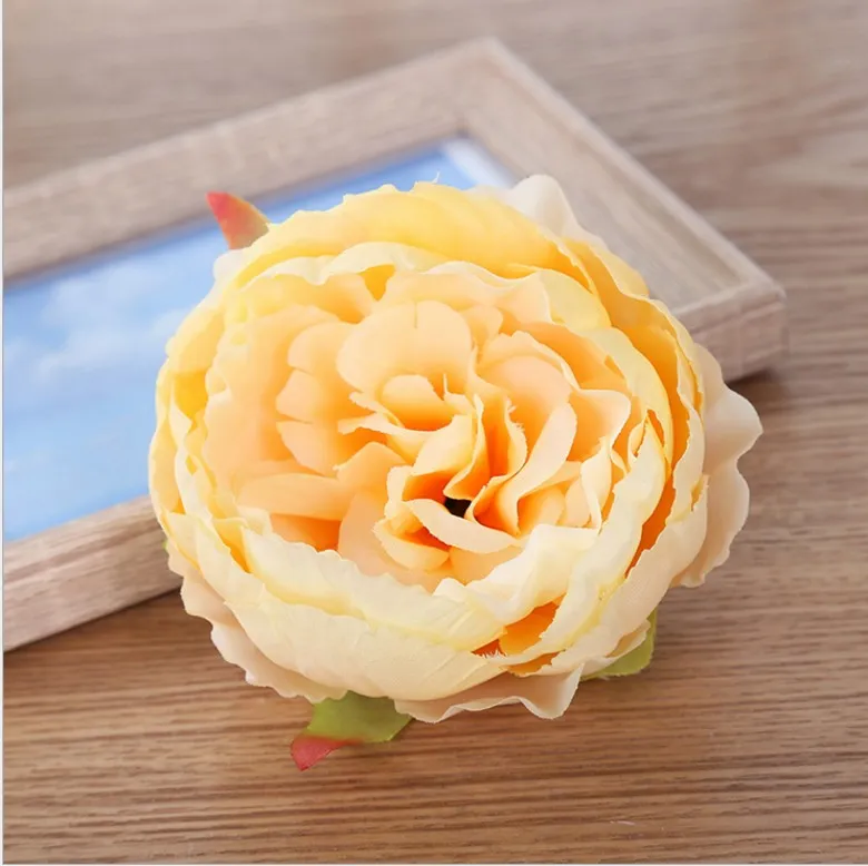 10 cm Peony Flower Head Artificial Flower for Wedding Party Home Decoration Diy Fake Flowers Wall Garland8202852