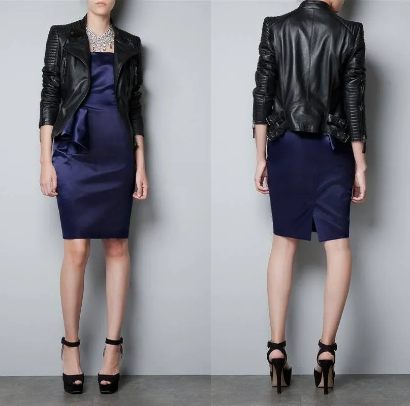 Женская модная мягкая куртка из искусственной кожи на молнии, черное пальто с длинным рукавом в стиле панк на молнии