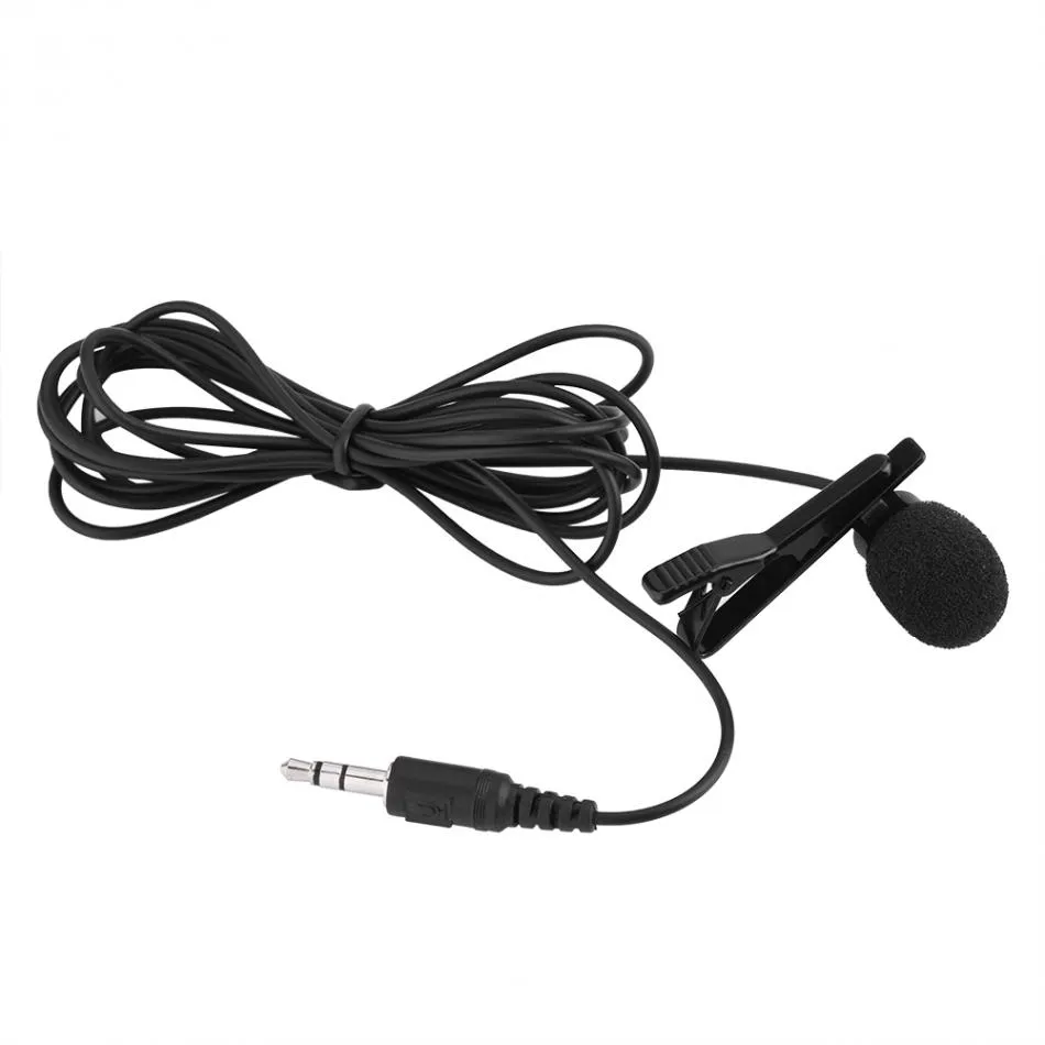 Microphone Lavalier à condensateur Portable, 1.5m, micro-cravate à pince,  Jack 3.5mm, filaire, pour téléphone, ordinateur Portable