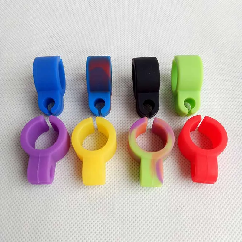 Silicone Cigarette Telder Tobacco Ring Tipe Tools Acessórios 8 cores para cachimbo de água Bongas de óleo Bongas de água plataformas de óleo 9131841