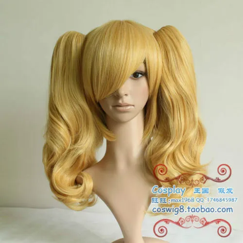 Rozen Maiden True Red Fashion Blonde Cosplay Hair Stylish Wig+Clip Ponytail