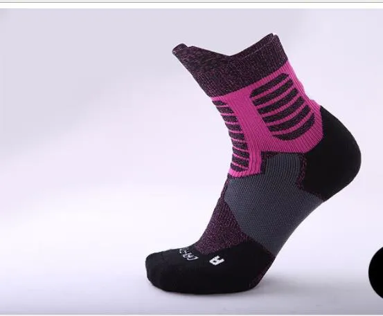 Parte inferior de la toalla engrosamiento calcetines tubo medio, calcetines de baloncesto de élite transpirable y anti olor calcetines deportivos