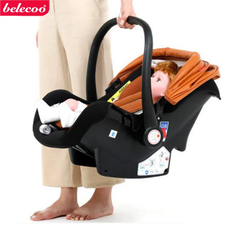 Belecoo baby cart 2 in 1. 3 in 1 Can sit and lie down fold Two way absorber stroller Eco leather