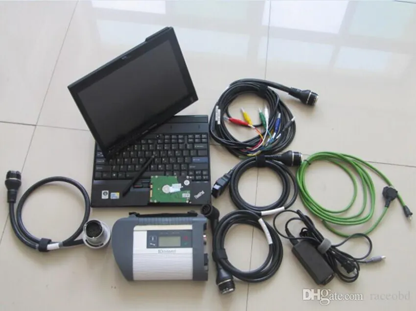 Ferramenta de diagnóstico wifi star sd c4 compact com hdd instalado bem no laptop com tela de toque thinkpad x200t pronto para usar