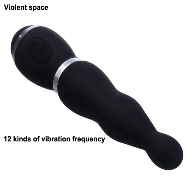 sexe vibration Violent Space 12 Speeds Anal Dildo Vibrator Sex Toys... From Ruiqi04,  $10.83