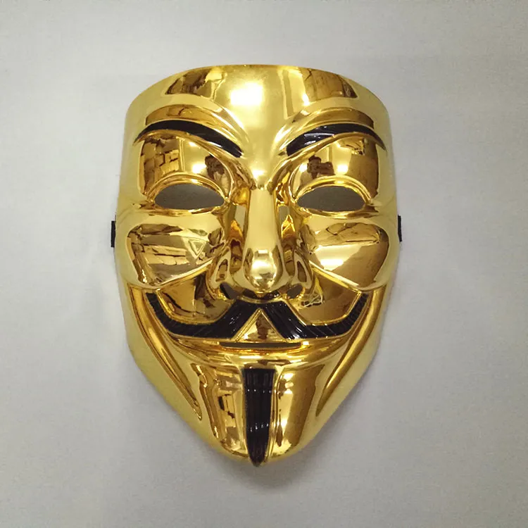 V maschera V maschera galvanica V carattere killer mas placcatura maschera mostro oro e argento