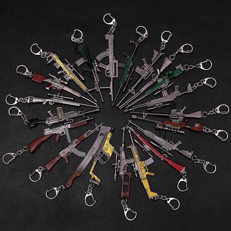 PUBG Keychain Set - 15 Style 3D Game Keyrings, Playerunknowns