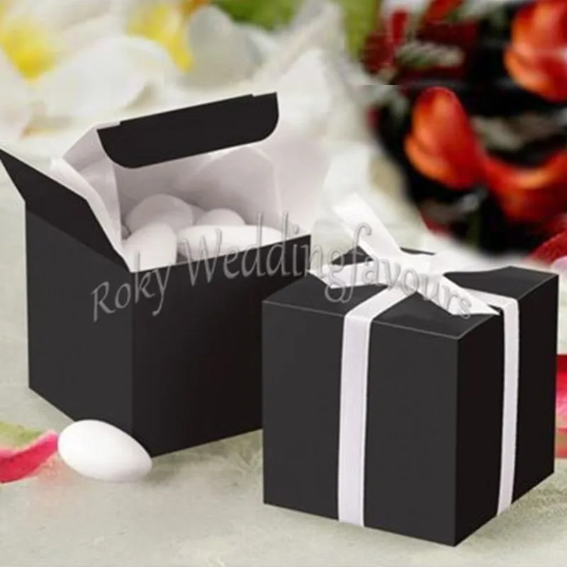 2"Grey Square Favor boxes Wedding Party Favor Holders Birthday Sweet Table Decor Event Anniversary Package Ideas