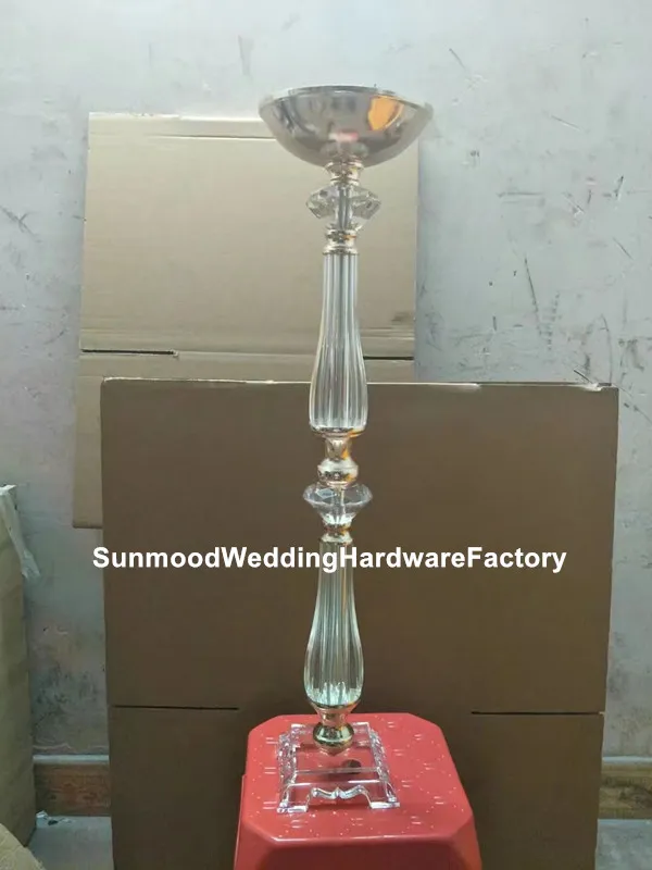 acrylic crystal diamond candle holder for wedding decoration