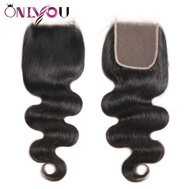 Brazylijskie Virgin Hair Wave Fala 3 wiązki z koronkowym 4x4 lub 13x4 przednie ucha do ucha Unforted Human Hair Wifts z zamknięciem