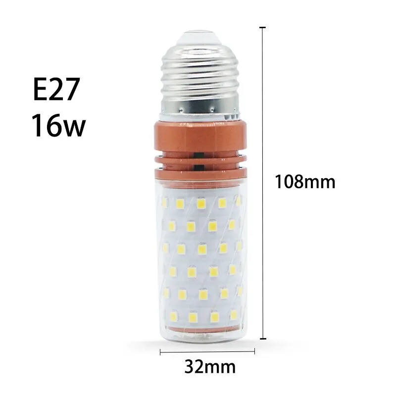 Edison2011 30 sztuk 16 W 12W LED świecy żarówki Dual Biały High Lumen E14 E27 120W żarowy równoważnik Candelabra LED Żarówka