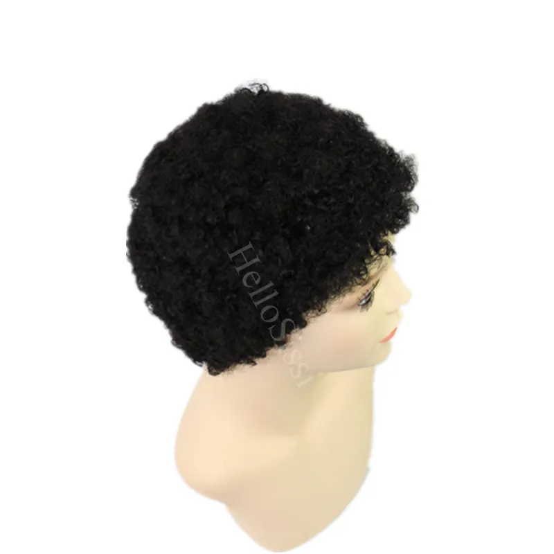 Korte krullende pruiken voor zwarte vrouwen Goedkope full lace Braziliaanse Pixie Cut Indian Menselijk haar 100 menselijke haarpruiken nieuwe pruiken5486185