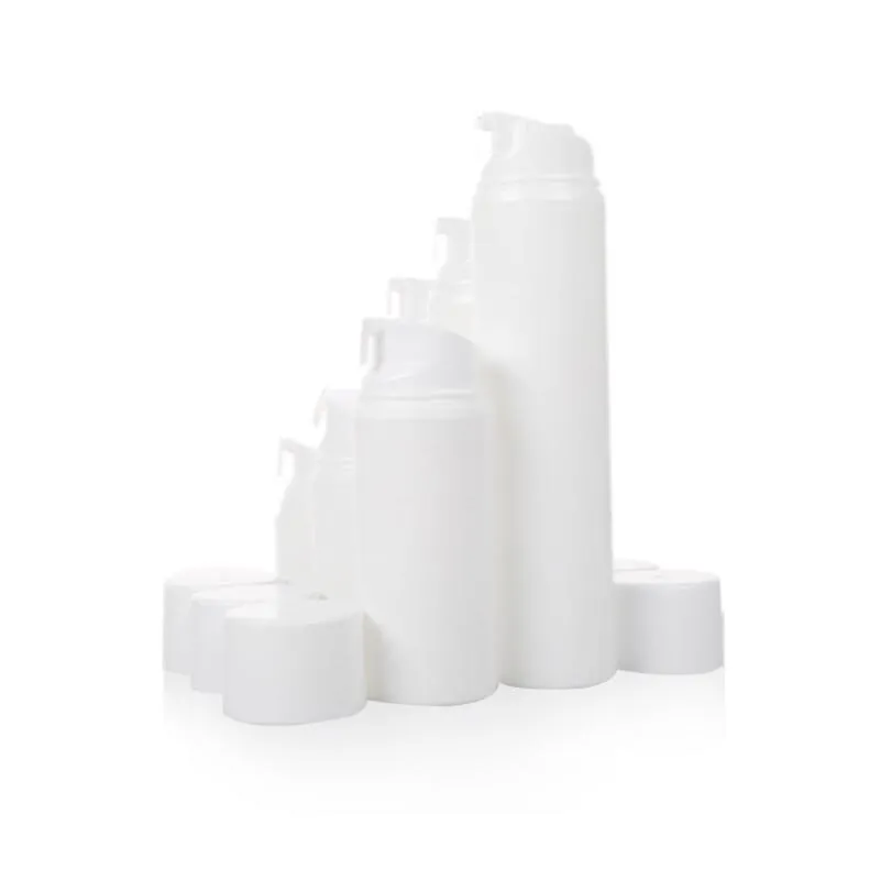 30 ml vide en plastique blanc ou clair pp bouteille sans air 30 ml bouteille de pompe à vide 1 oz contenant de lotion sans air LX1251