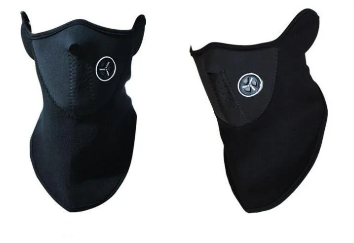 Vélo cyclisme moto demi visage masque hiver chaud Sport de plein air Ski masque balade vélo casquette CS masque néoprène Snowboard cou voile