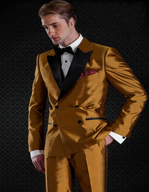 Completo Smoking Vintage Giallo After Six Anni '70: Giacca 37, Pantaloni 31