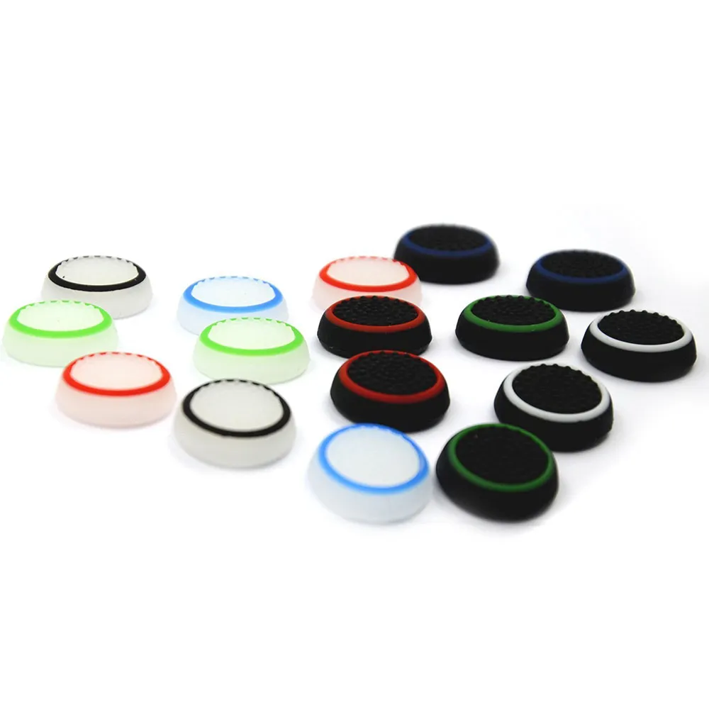 Dual Color Silicone Joystick Cap Thumb Grip Stick Grips Caps Case For PS5 PS4 PS3 Xbox one 360 Series X S WiiU Controller DHL FEDEX EMS 