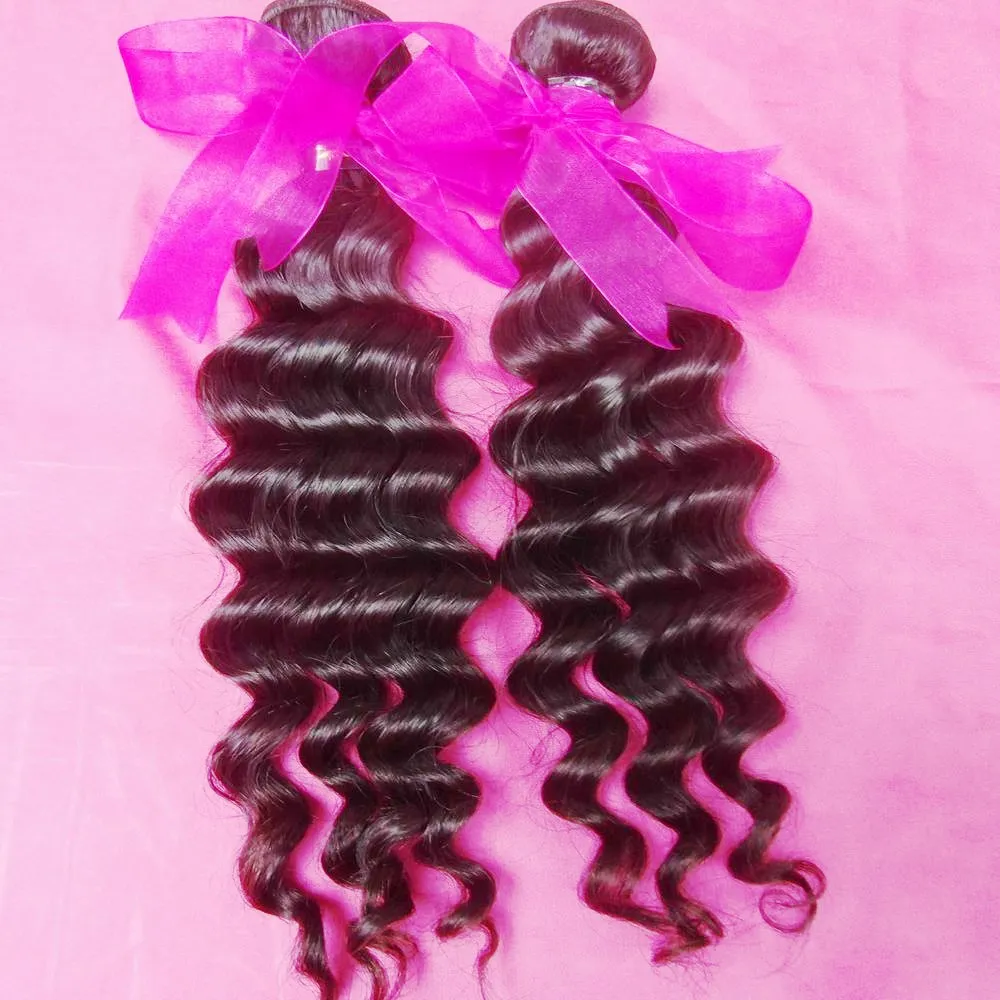 Tropisk våg Löst Curly Virgin Malaysian Obecyed Hair Extension 3 Bunds Thick Hairs Clearrance 8651057