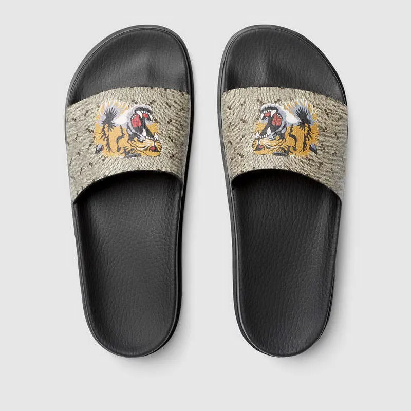 Mens tiger gucci slides sale
