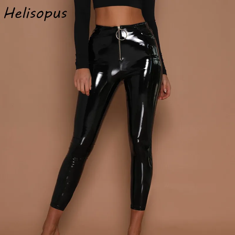 Mujer pantalones de cuero clearance