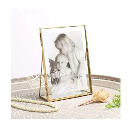 Creative Modern Rectangle Glass Photo Frame Stand 5/6/7 Inch Table ...