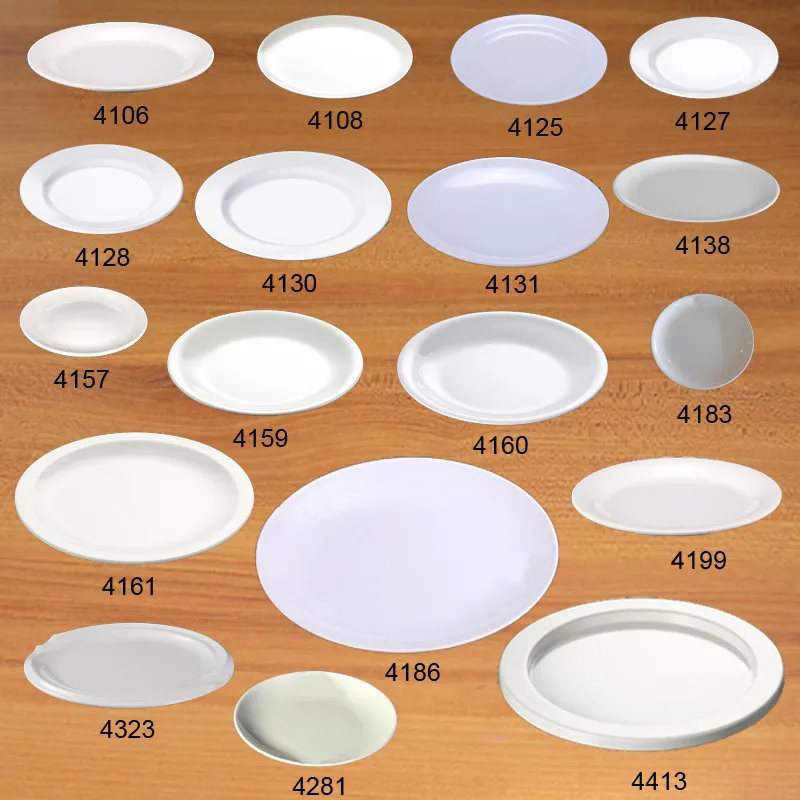 Plate Dish Melamine Dinnerware Round Flat Plate Chain Restaurant A5 Melamine Dishes Melamine Tableware Dinner Plate Rice Dish