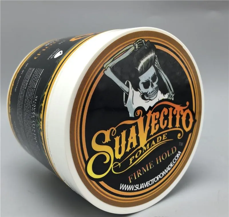 Hot Suavecito Pomade Gel 4 унции 113 г Сильный стиль, восстанавливающий древние пути, большой скелет волос, зачесанный назад, масло для волос, воск, грязь, 50 шт.